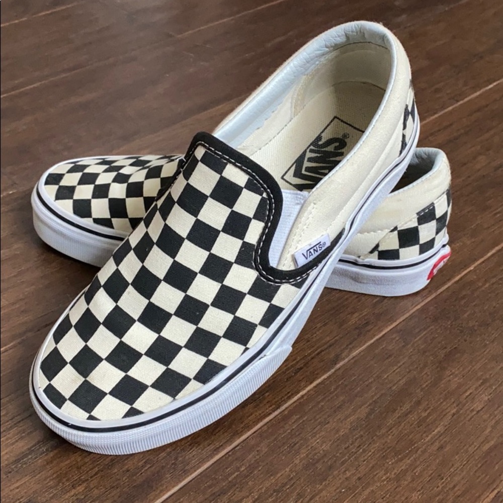 Checkered Slip On Vans